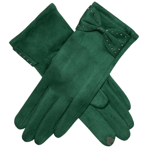 Dents Touchscreen Faux Suede Gloves