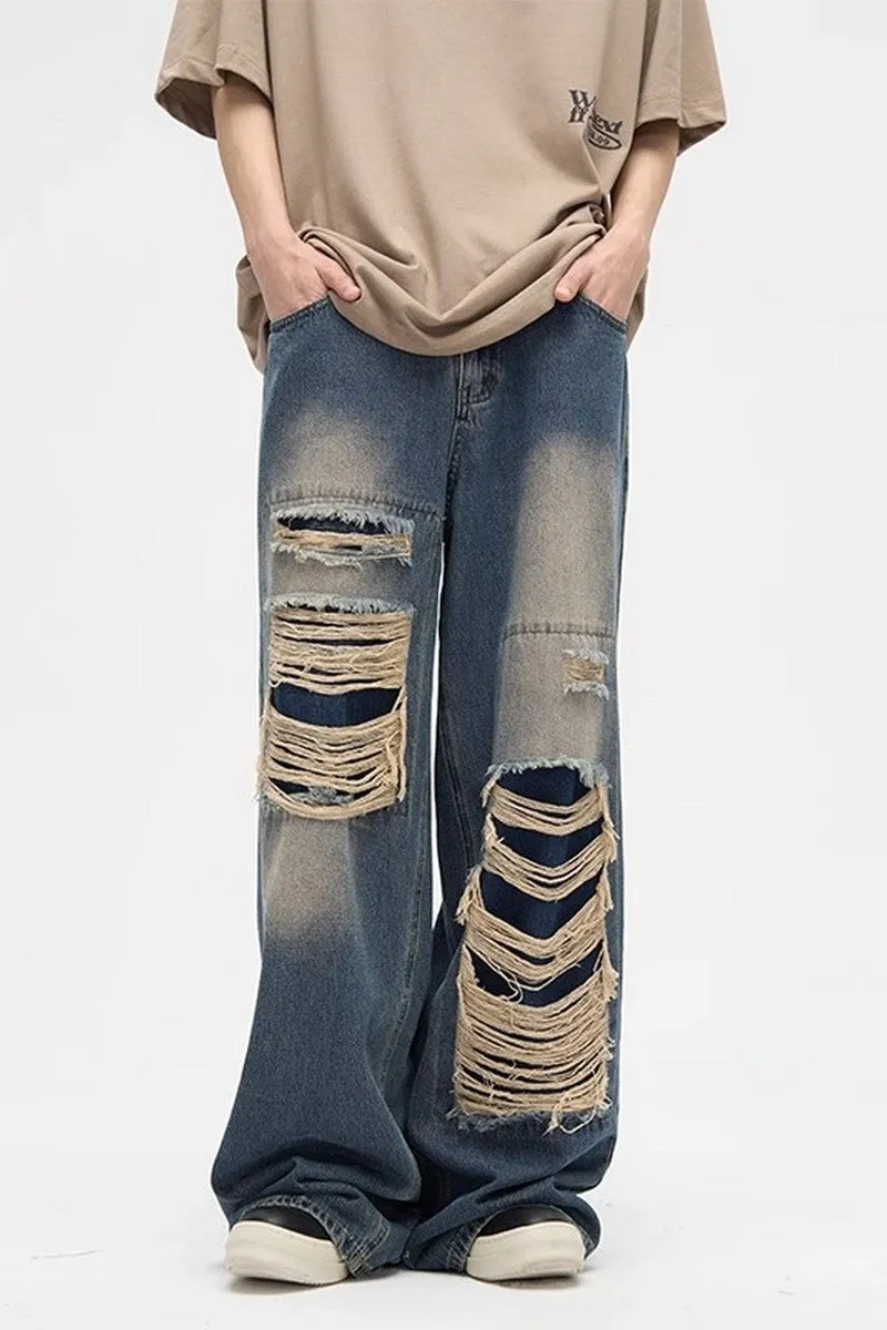 Distressed Oversized Jeans