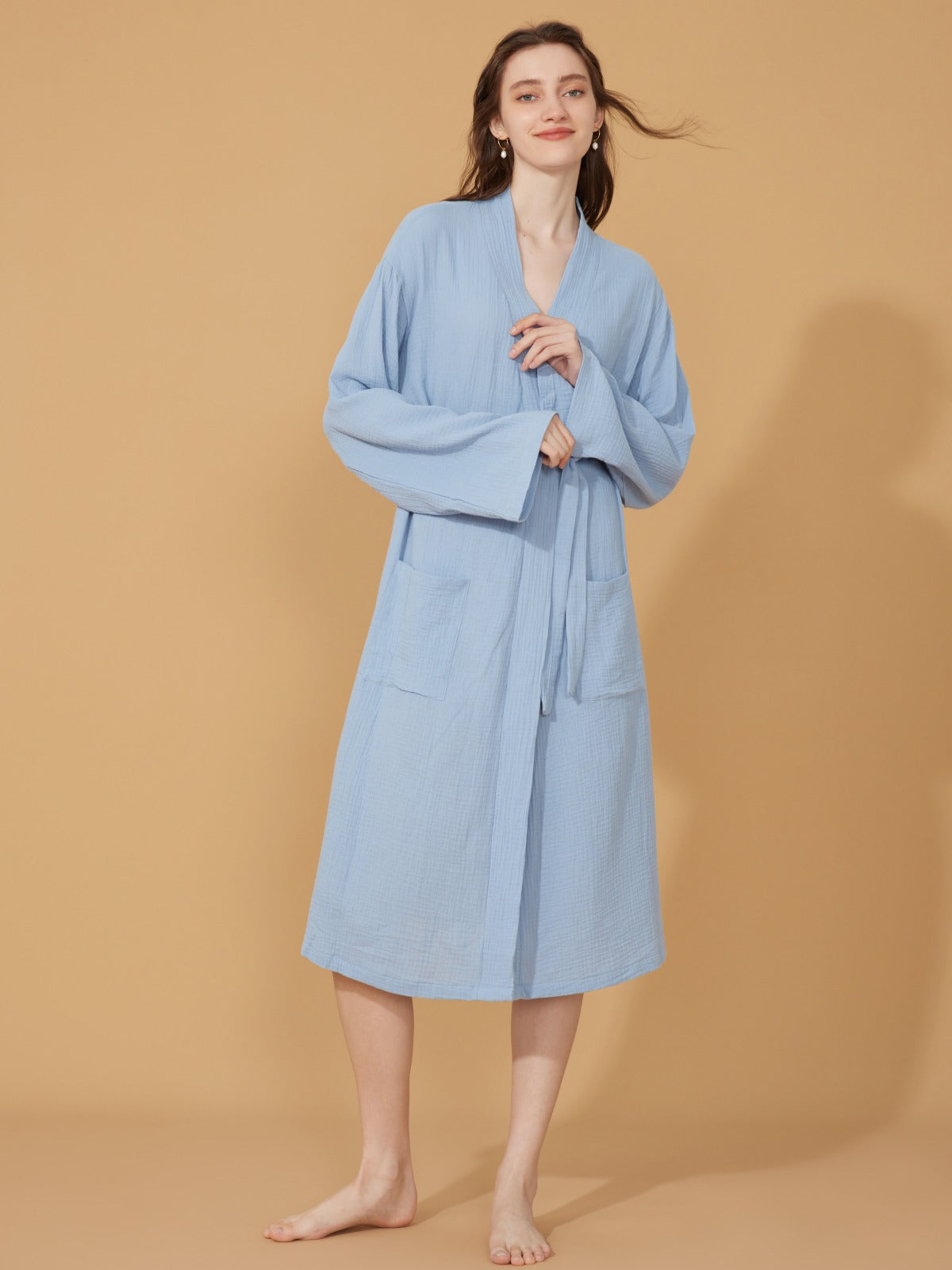 Double Gauze Cotton Bathrobe