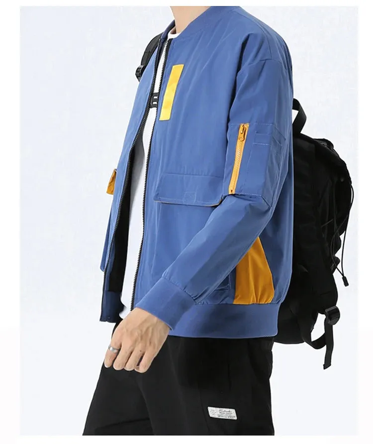 Double Pocket Sleeve Zipper Style Jacket