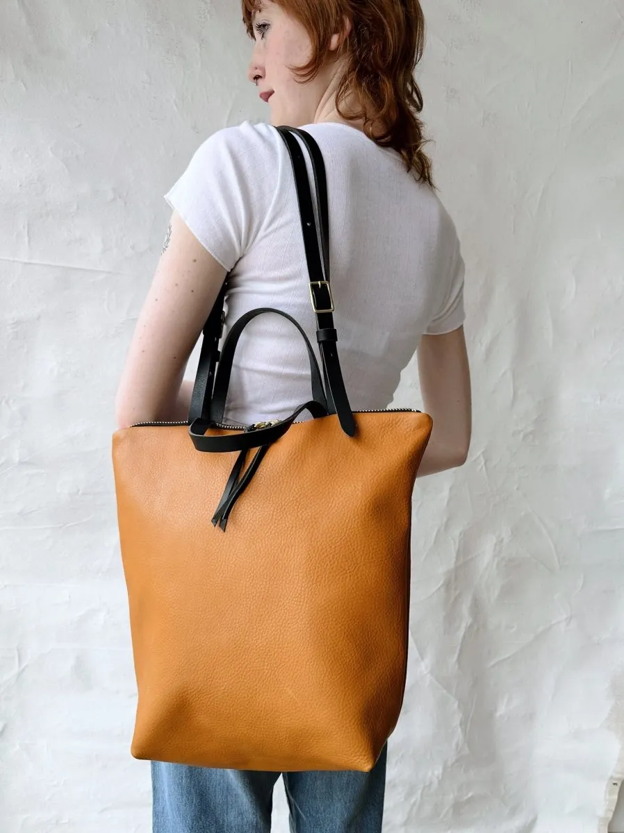 Eleven Thirty Vanessa Leather Tote (Straw) - Online Exclusive