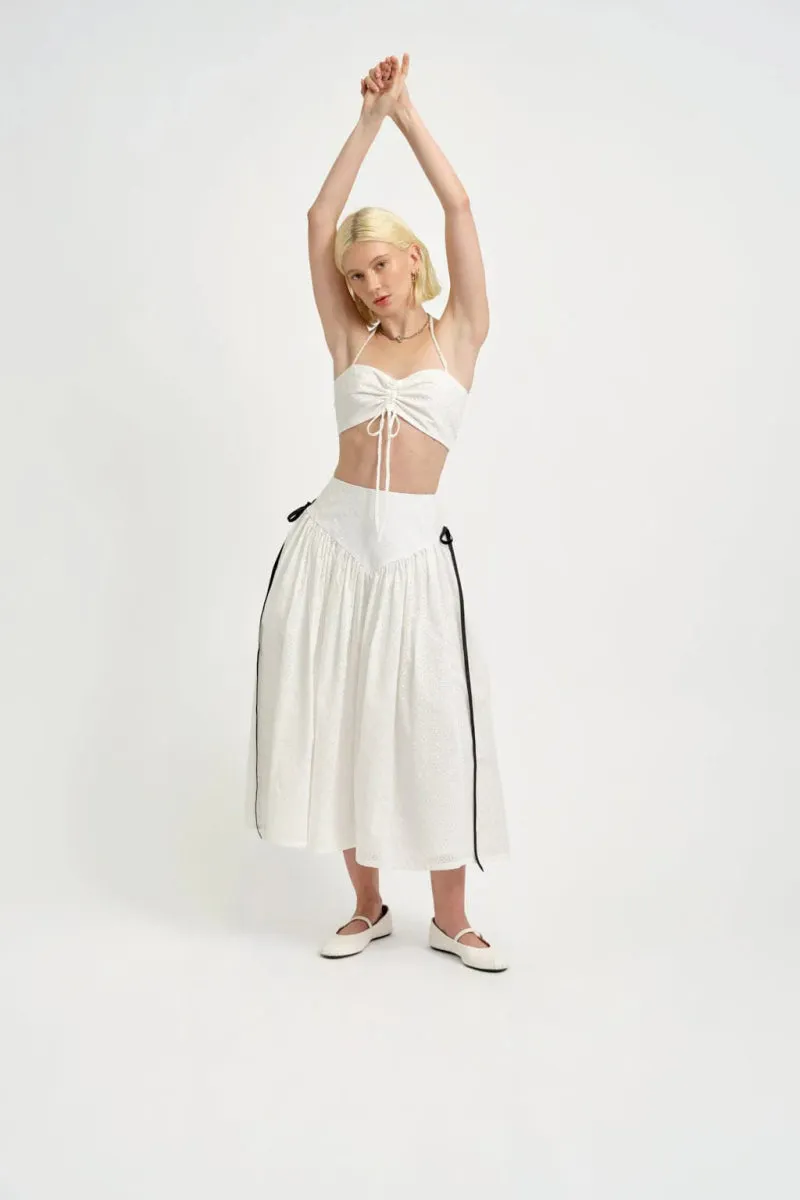 Eliza Faulkner Frankie Halter Top - White Eyelet (Online Exclusive)