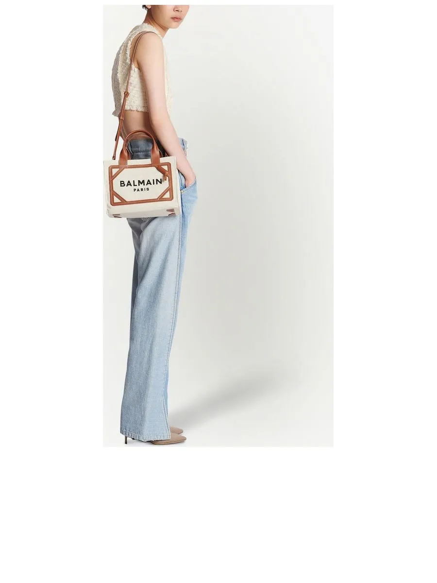 Embroidered Canvas Shoulder Bag