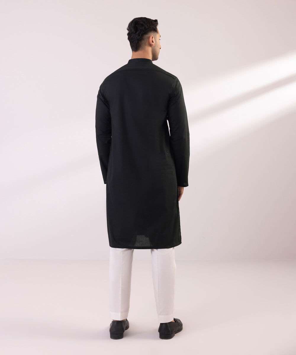 Embroidered Cotton Dobby Kurta