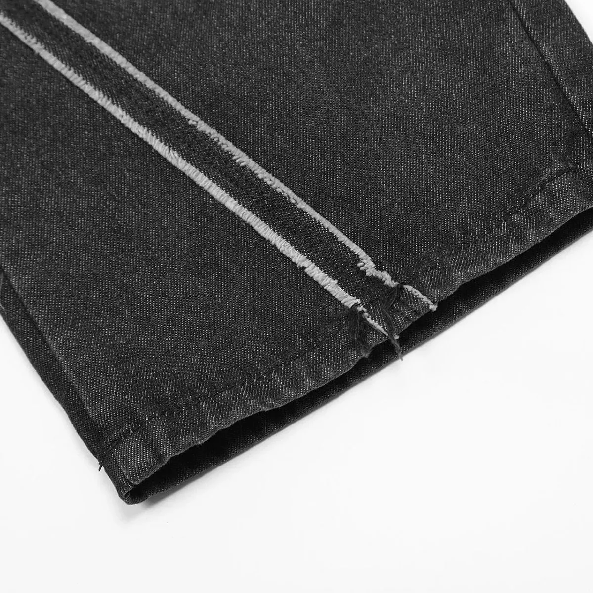 'Empire' Black Denim Jeans with Detachable Sling Straps