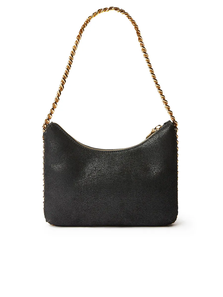 Falabella Zip Mini Shoulder Bag in Black