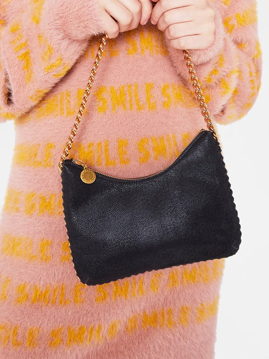 Falabella Zip Mini Shoulder Bag in Black