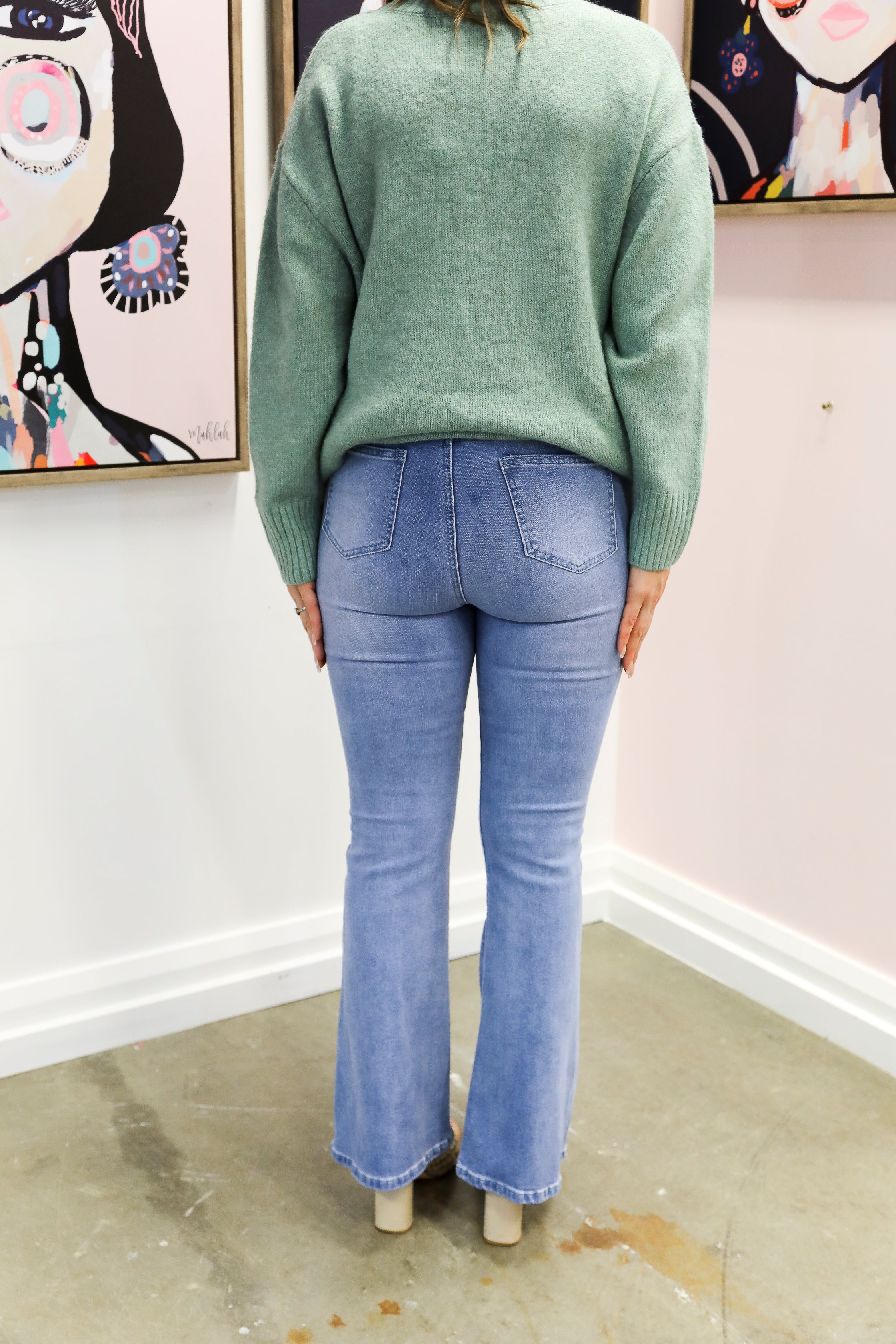 Festival Flared Jeans (Blue)