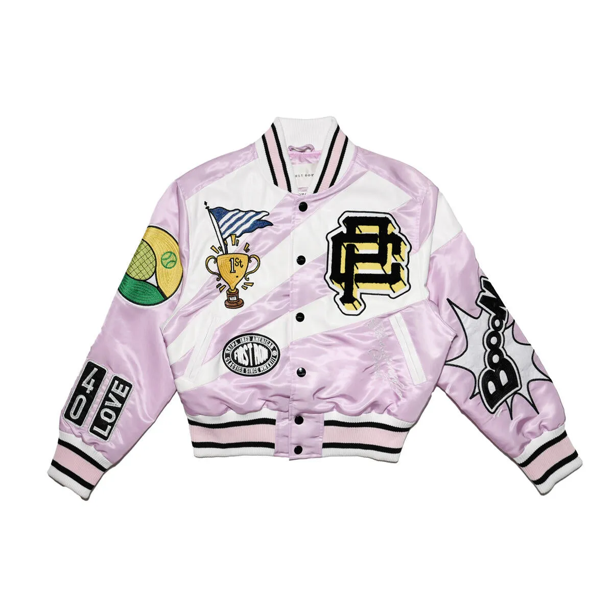 First Row Tennis Lilac Women's Varsity Jacket