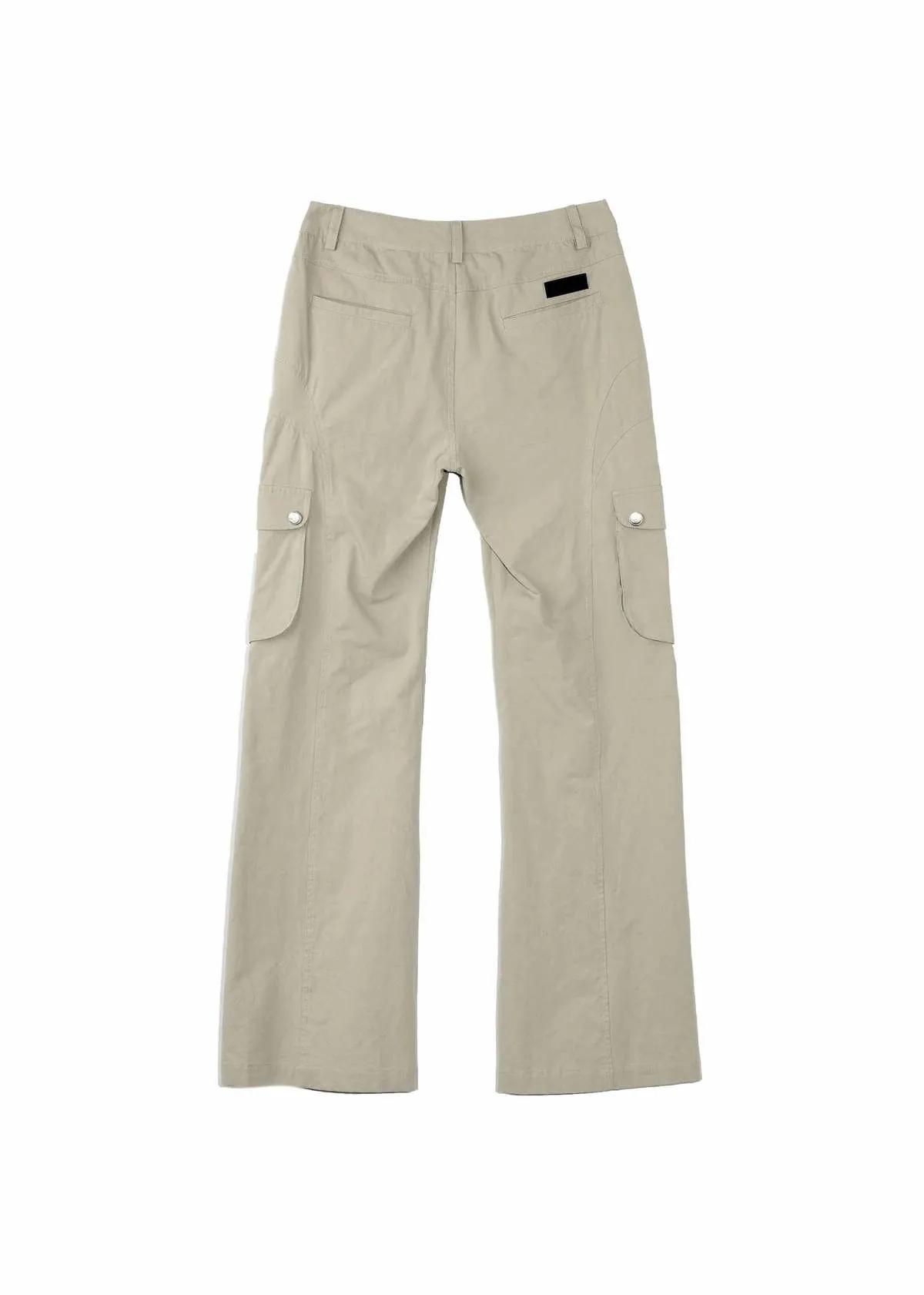 Flare Cargo Pants - Beige