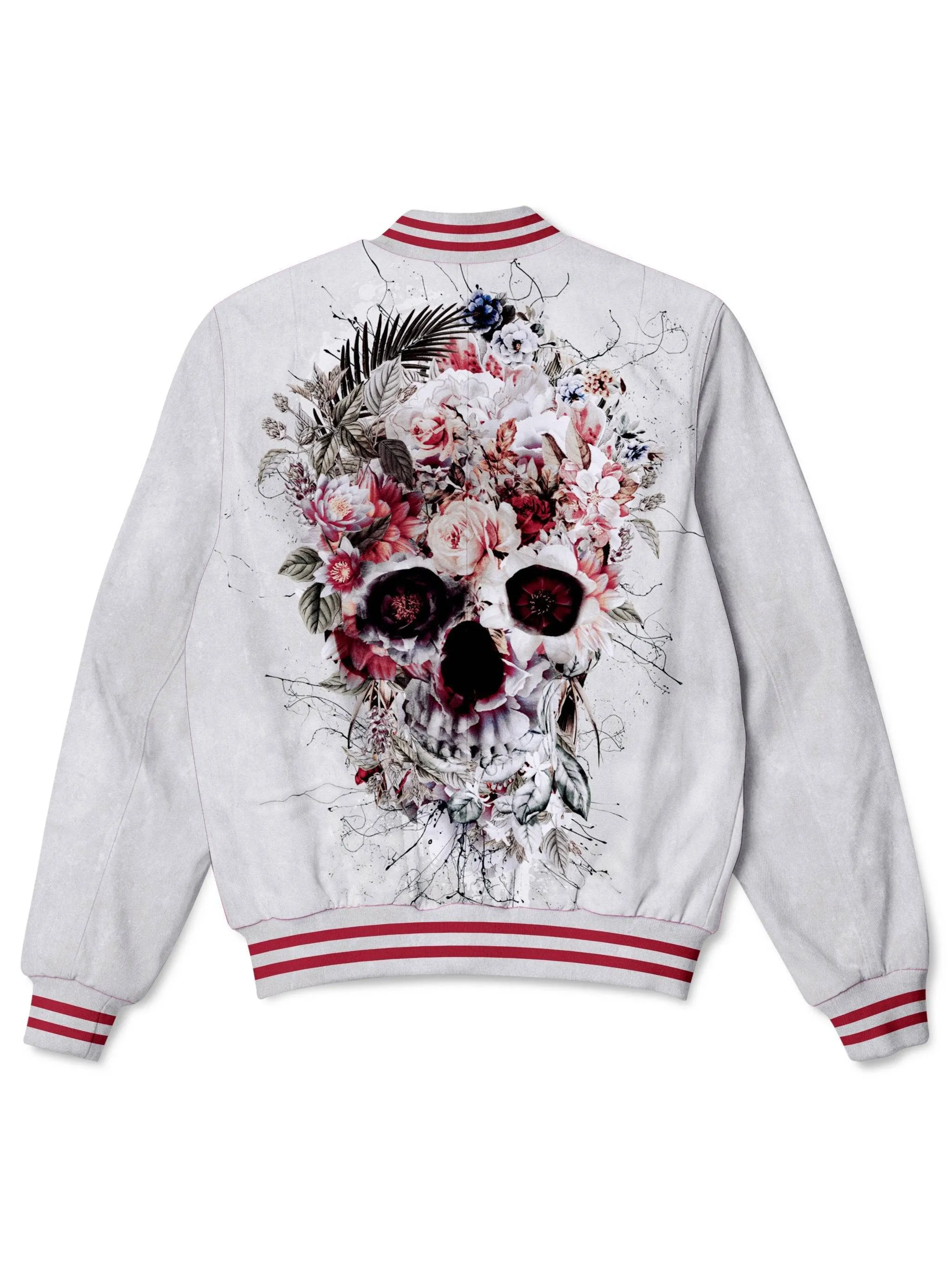 Floral Skull Bomber Jacket