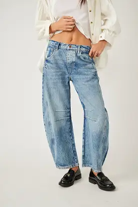 Free People Good Luck Barrel Jeans