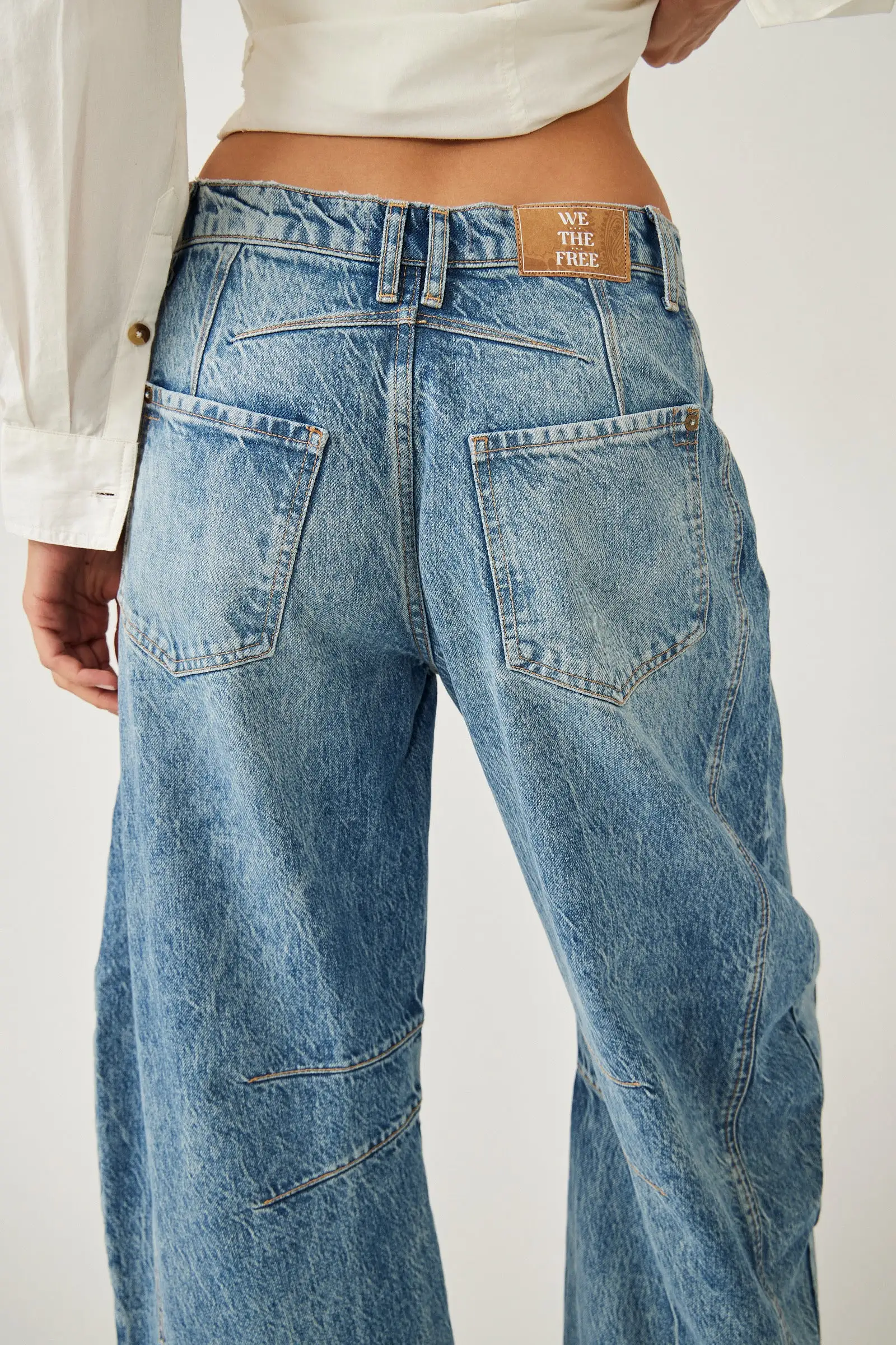 Free People Good Luck Barrel Jeans