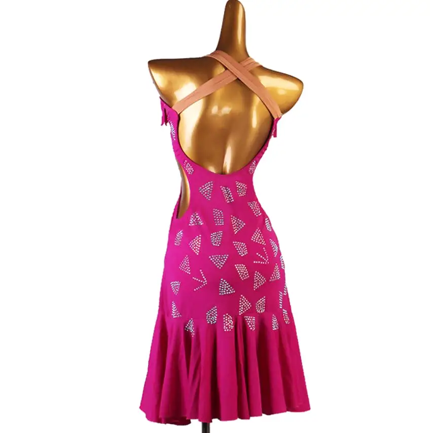 Fuchsia Flair Latin Dance Competition Dress | LQ229