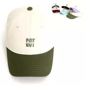 GOT Embroidery Contrast Baseball Caps Color-blocked Hats Unique Novelty Unisex Mens Womens Adjustable Korean Kpop Style Street F