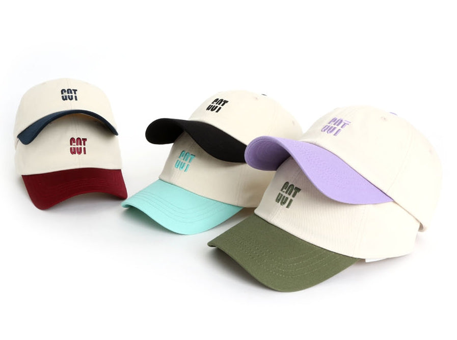 GOT Embroidery Contrast Baseball Caps Color-blocked Hats Unique Novelty Unisex Mens Womens Adjustable Korean Kpop Style Street F