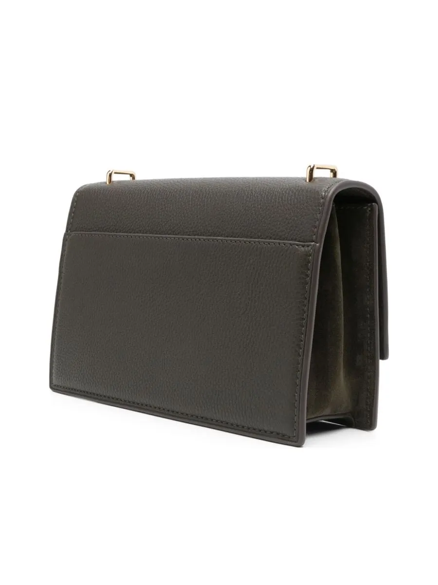 Grained Leather Shoulder Bag