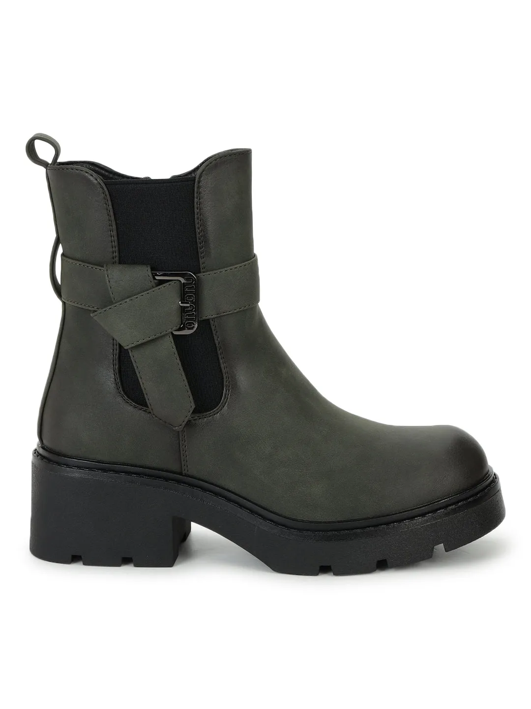 Green PU High-End-Fashion Stylish Ankle Boots (TC-RS3682-GRN)