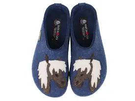 Haflinger Felt Clogs Grizzly Horse Jeans