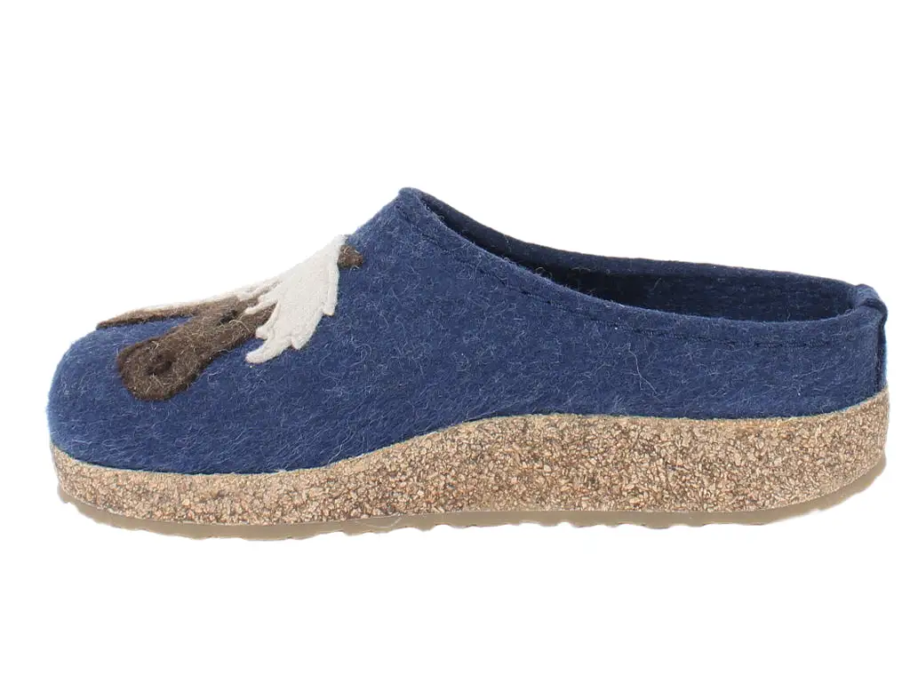 Haflinger Felt Clogs Grizzly Horse Jeans