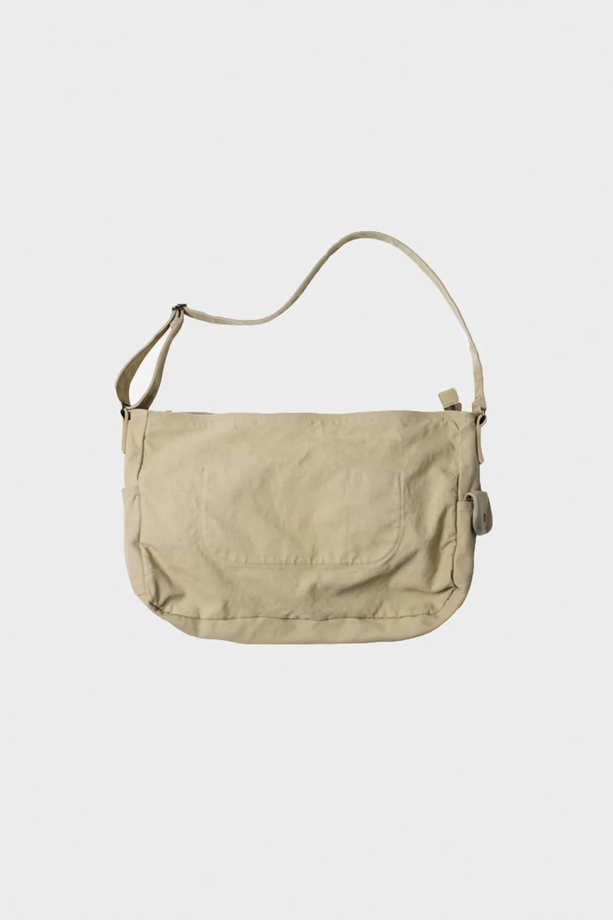 Heavy Canvas Shoulder Bag - Beige