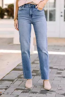 Hidden Jeans: Looking For You Medium Wash Straight Leg Jeans