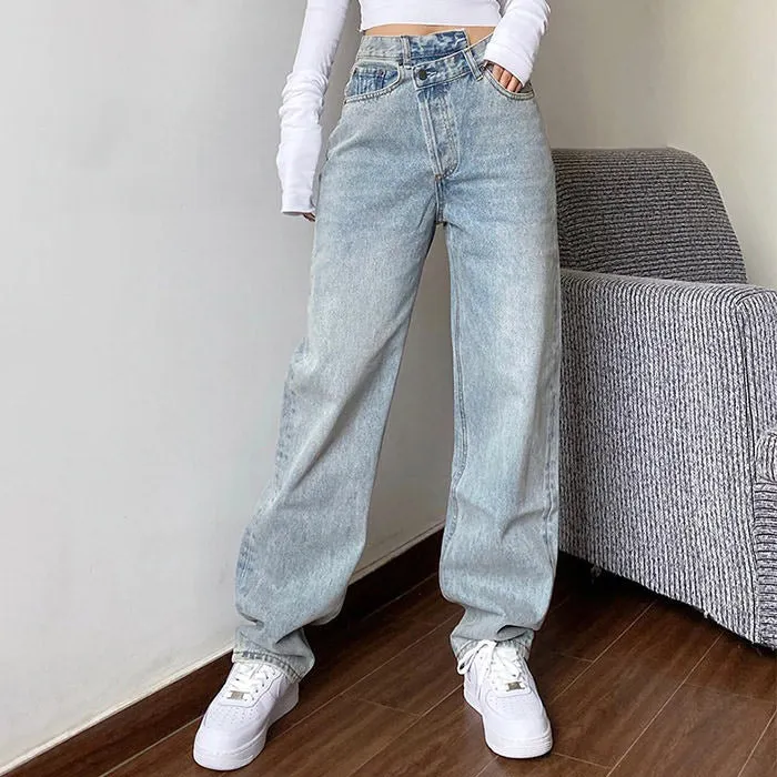 High Rise Straight Leg Jeans