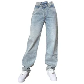 High Rise Straight Leg Jeans