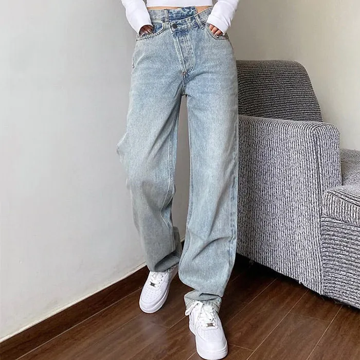 High Rise Straight Leg Jeans