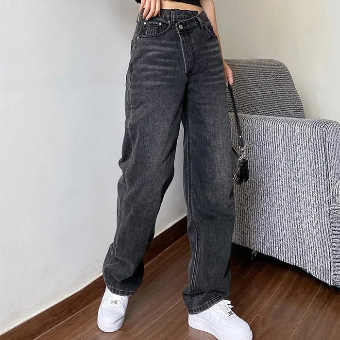 High Rise Straight Leg Jeans