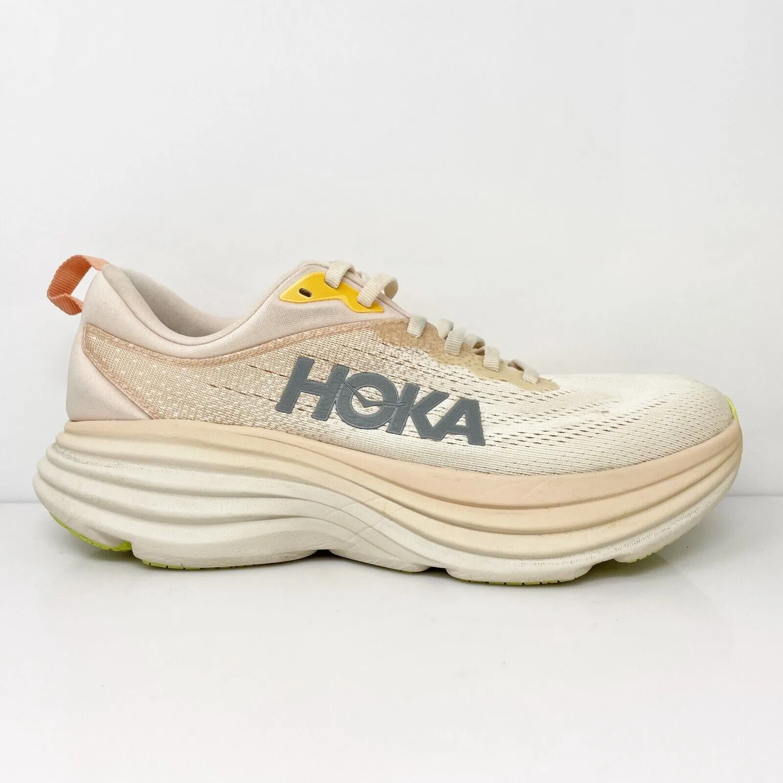 Hoka One One Womens Bondi 8 1127952 CMV Beige Running Shoes Sneakers Size 9.5 B