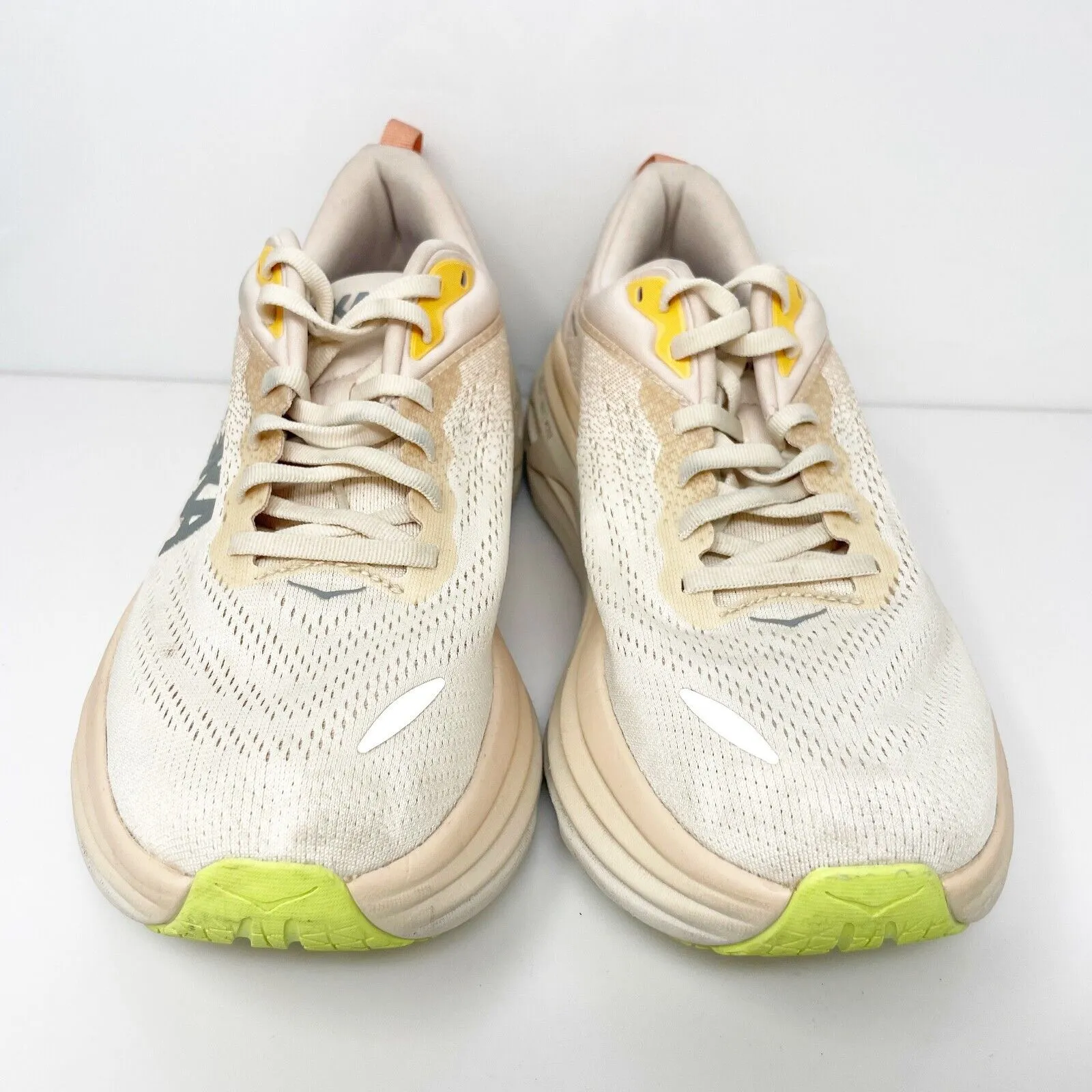 Hoka One One Womens Bondi 8 1127952 CMV Beige Running Shoes Sneakers Size 9.5 B