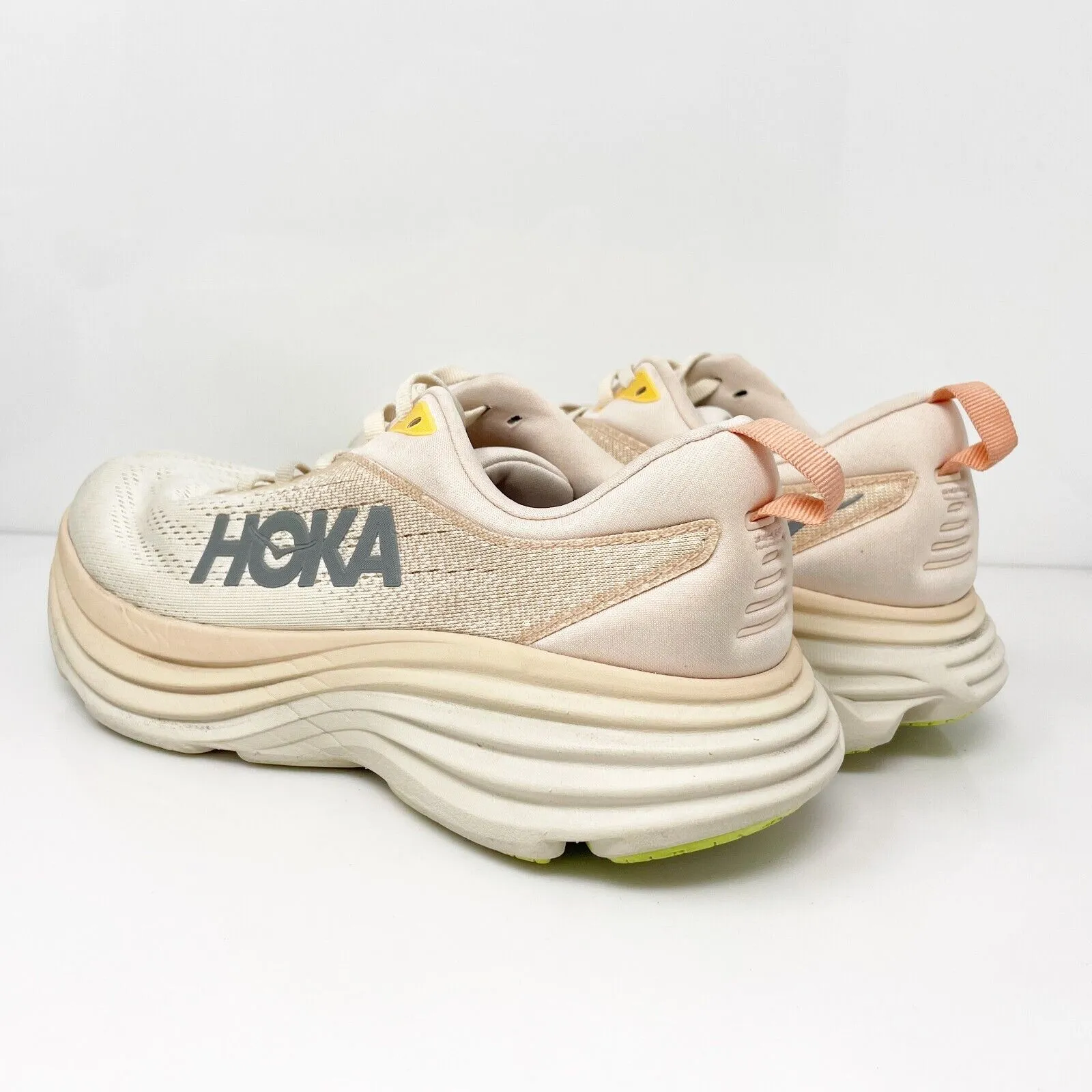 Hoka One One Womens Bondi 8 1127952 CMV Beige Running Shoes Sneakers Size 9.5 B