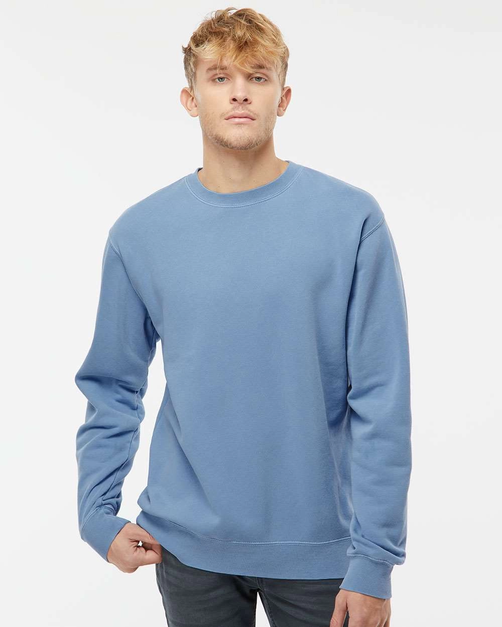 Independent Trading Co. PRM3500 Unisex Pigment Dyed Crew Neck Pullover SKU: PRM3500