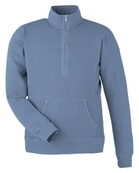 J America Unisex Pigment Dyed Fleece Quarter-Zip