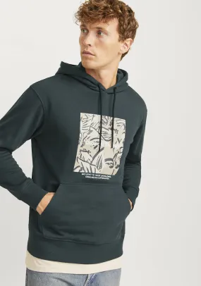 Jack & Jones Newton Graphic Hoodie, Green