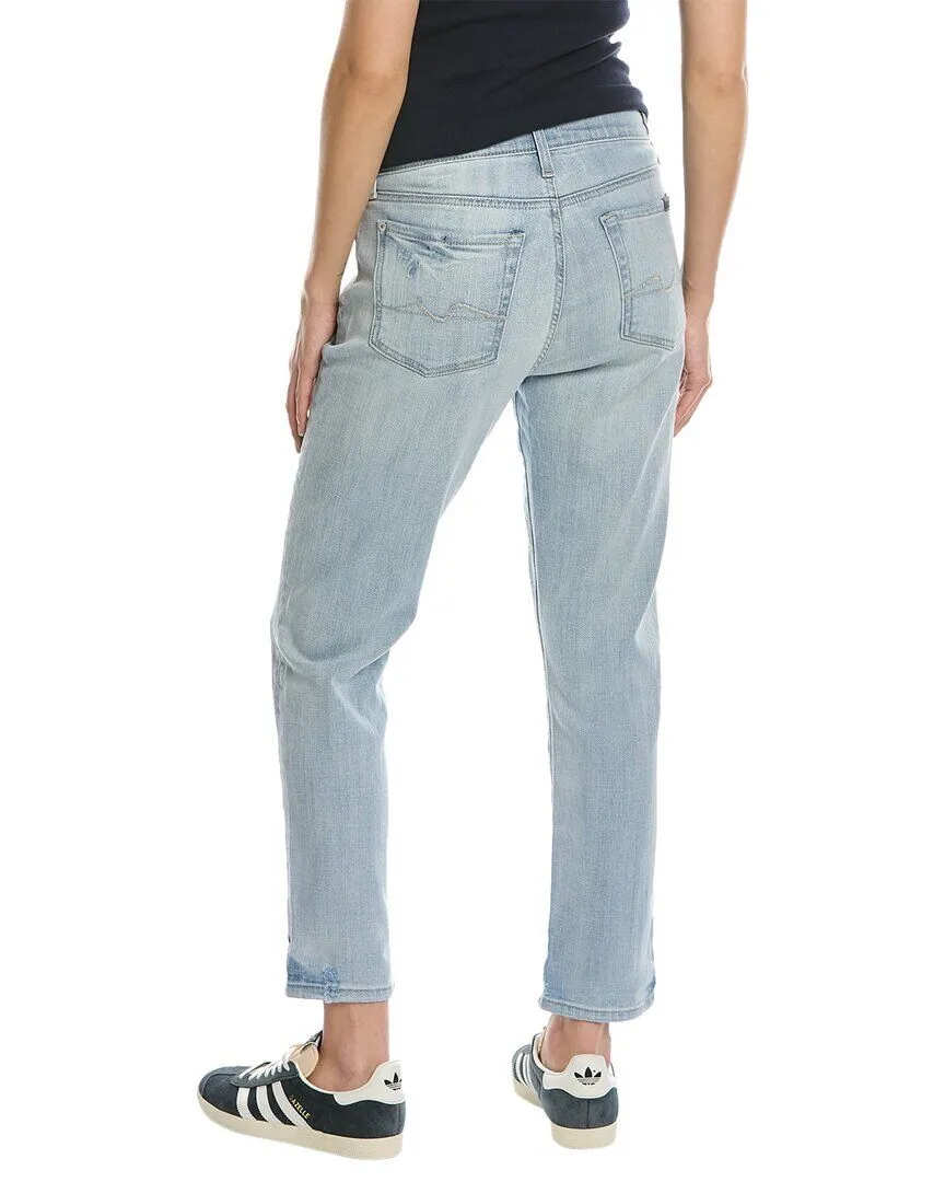 JEN7 Women's Josefina High Waist Ankle Boyfriend Jeans Blue Size 25