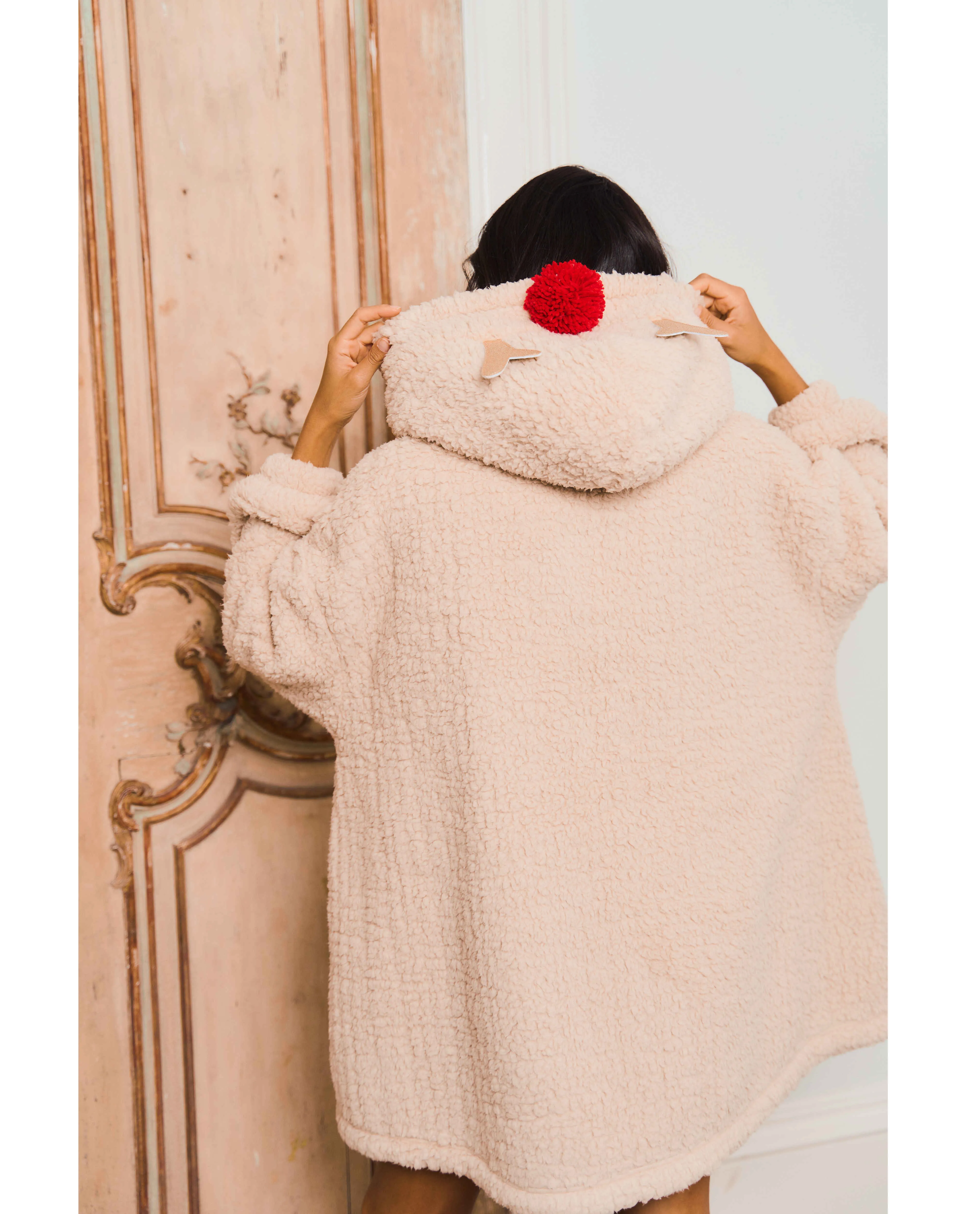 Jim Jam the Label Oversized Reindeer Hoodie | Simply Be