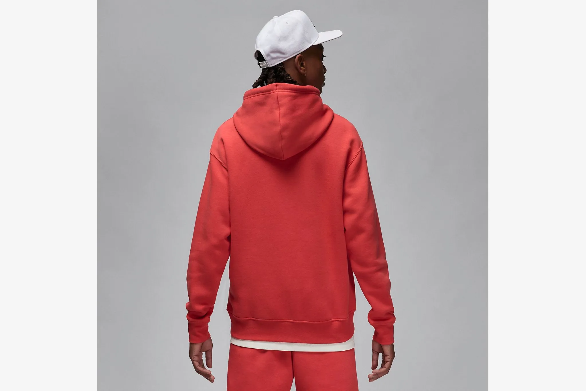 Jordan Essentials Hoodie M - Lobster Red / Gym Red