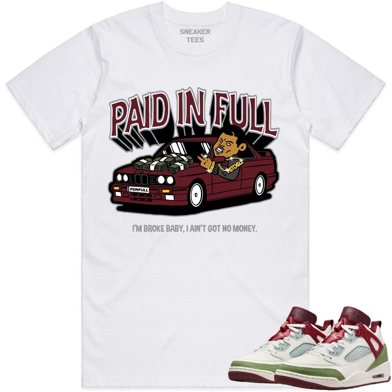 Jordan Spizike Year of the Dragon Shirt to Match - BURGUNDY PAID