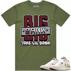 Jordan Stadium 90 CNY Year of the Dragon Shirt to Match - BURGUNDY BIG BANK