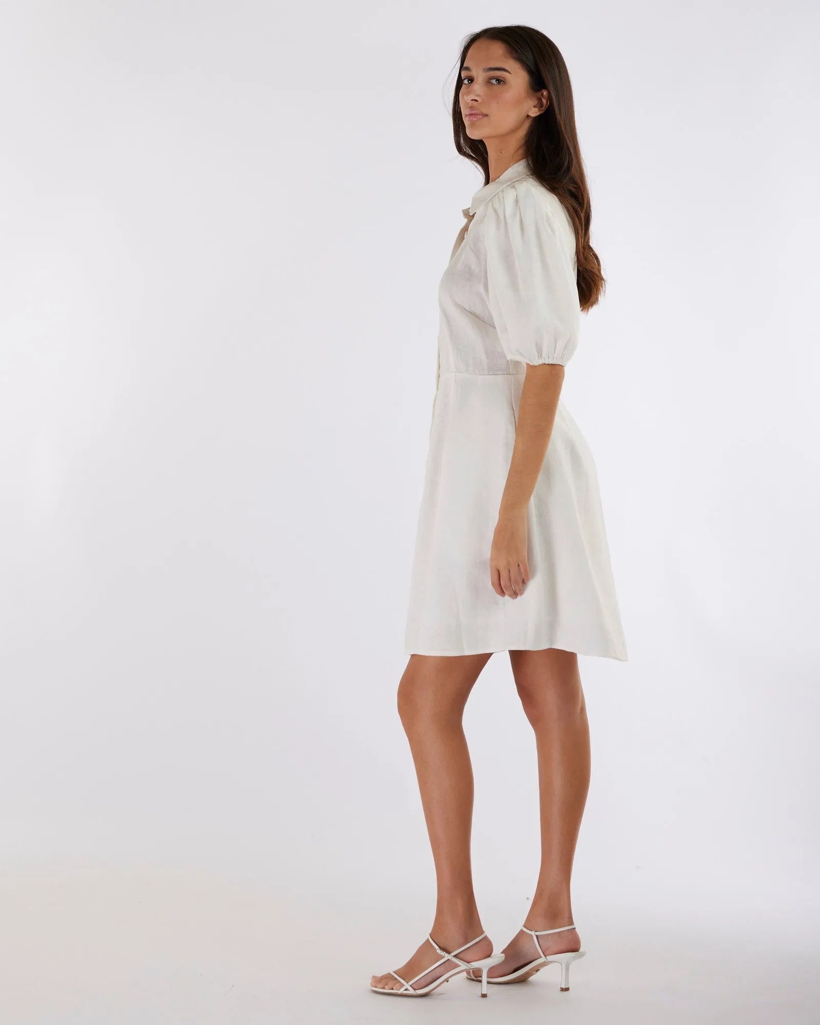 Julius Linen Mini Dress - White