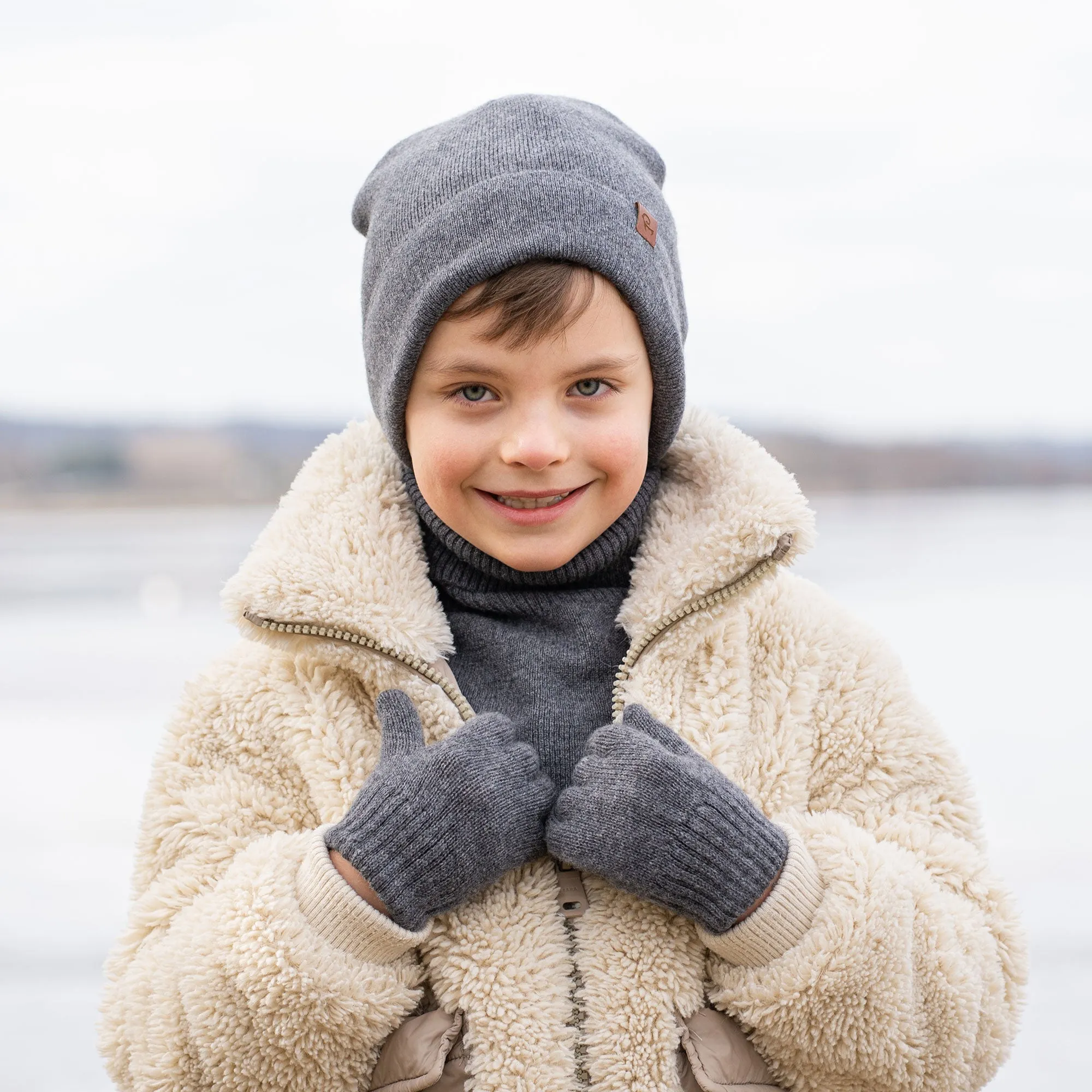 Kids' Knit Beanie, Dickie & Gloves 3-Piece