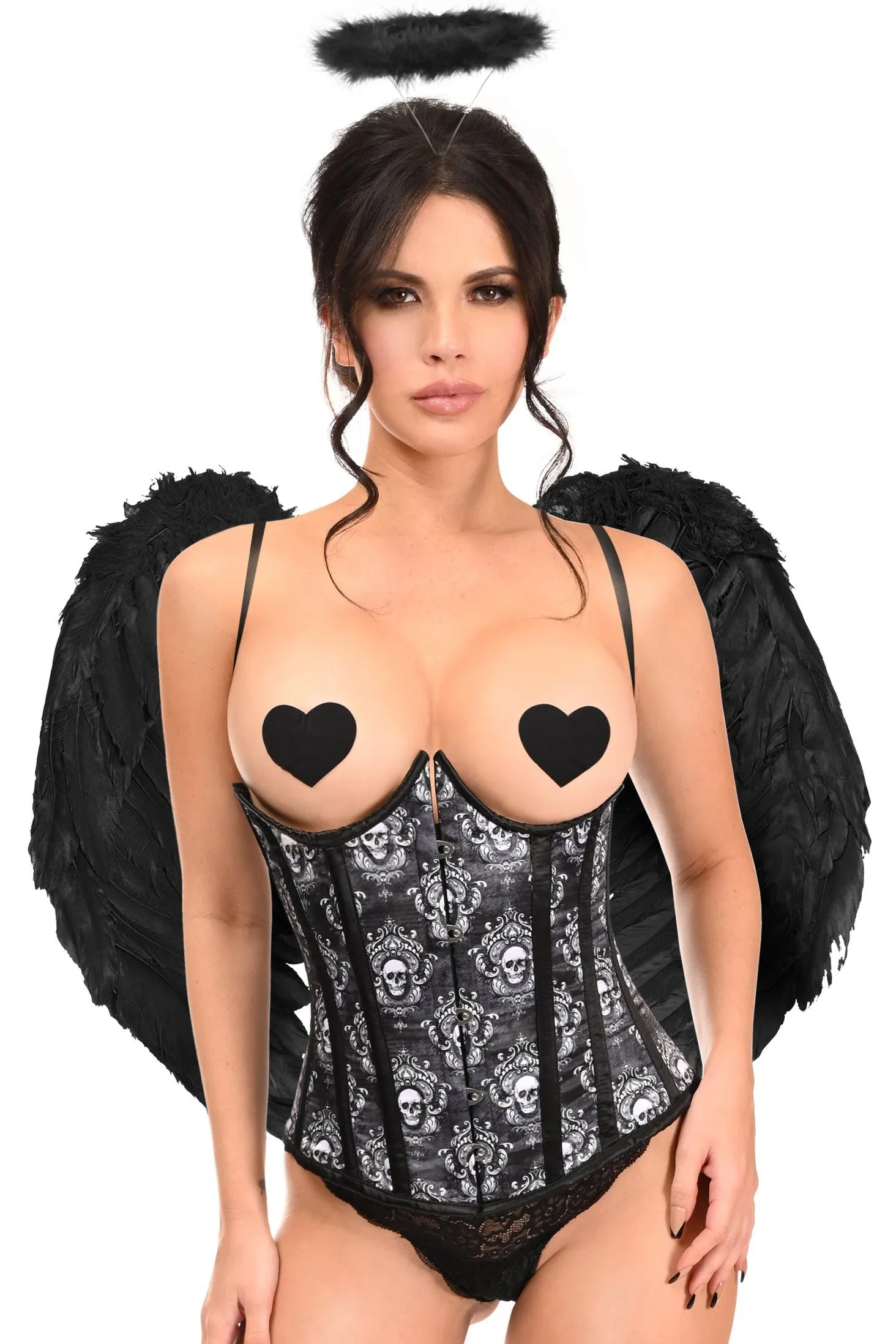 Lavish 3 PC Gothic Dark Angel Corset Costume