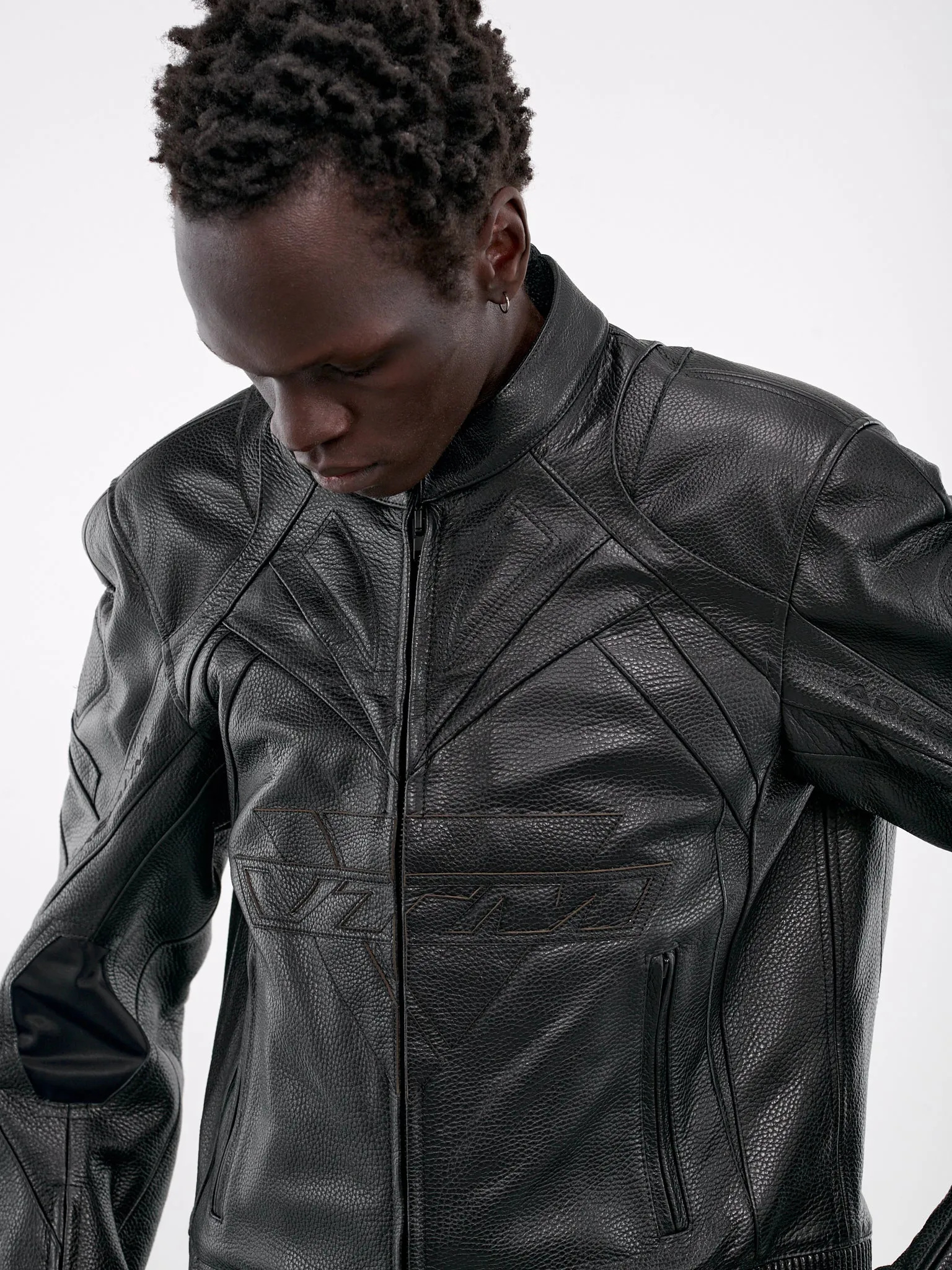 Leather Moto Jacket (UA66JA220B-BLACK)