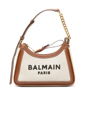 Leather Trim Logo Shoulder Bag