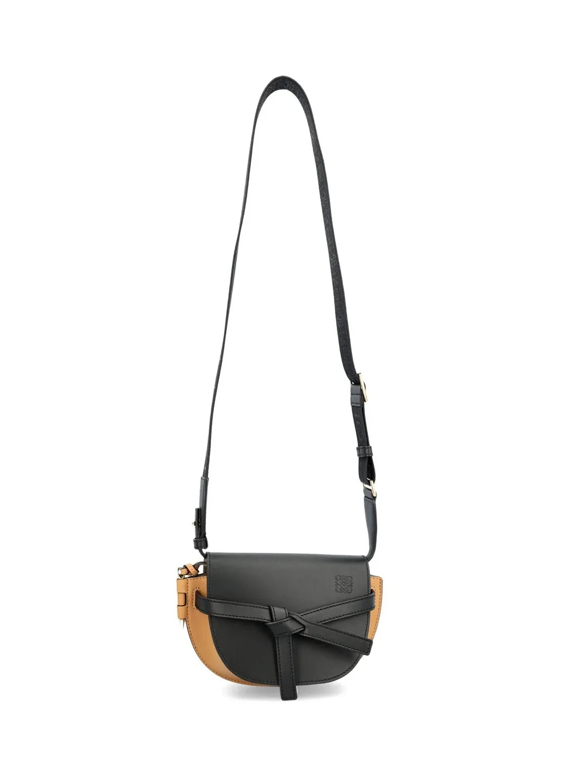 LOEWE Dual-Tone Mini Leather Shoulder Bag - Black, 20cm x 13cm x 9cm