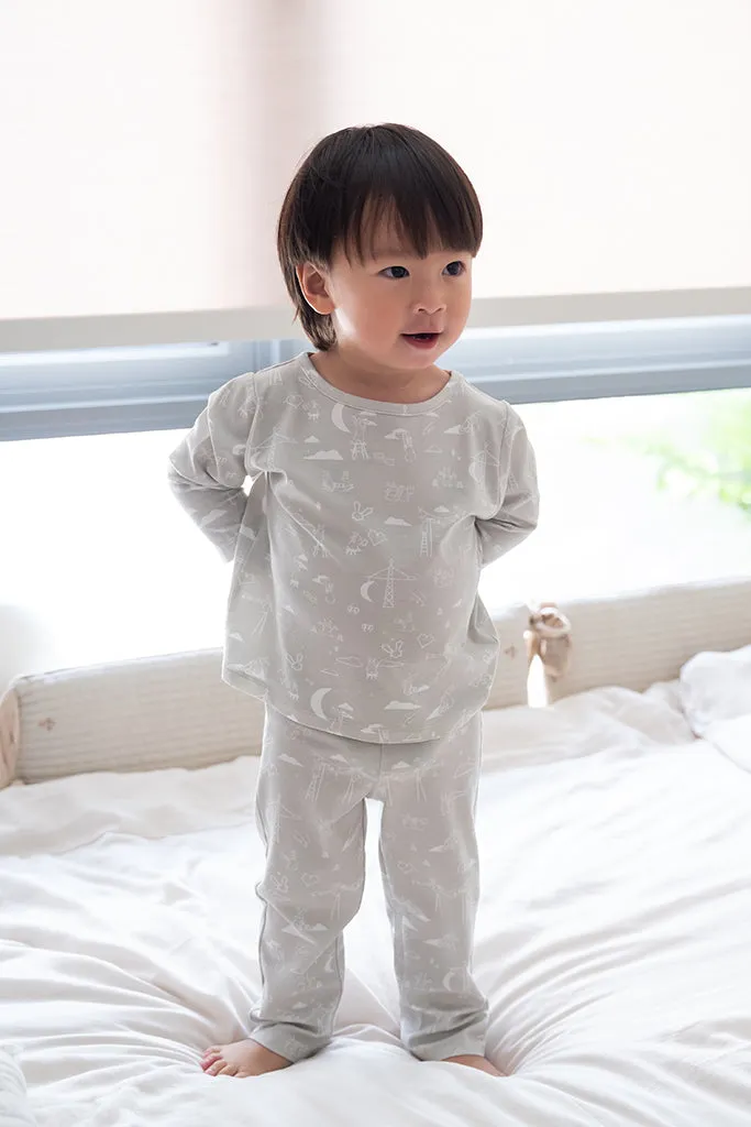 Long-Sleeve Pyjamas Set - Nightfall Bunnies