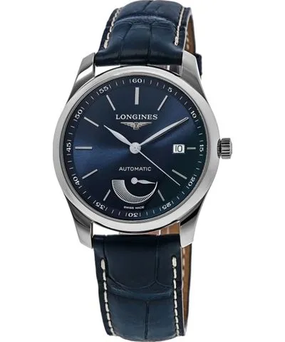 Longines Master Collection Power Reserve 40mm Blue Dial Leather Strap Men's Watch L2.908.4.92.0