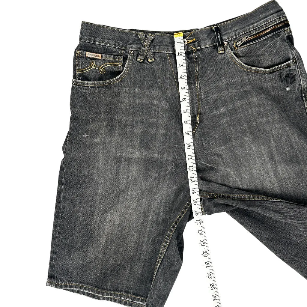 LRG Jeans Denim Shorts - 38W 14L - Black Cotton